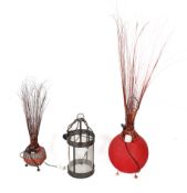 A group of three contemporary assorted lights.