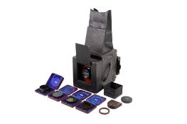 A Shew Reflector reflex plate camera. With a Carl Zeiss 18cm f4.