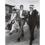 A black and white silver gelatin resin photograph of 'Frank Sinatra and Dean Martin'.