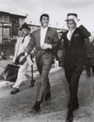 A black and white silver gelatin resin photograph of 'Frank Sinatra and Dean Martin'.