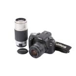 A Canon EOS 33V 35mm SLR camera outfit. With two lenses; a Sigma UC Zoom 28-70mm f3.5-4.