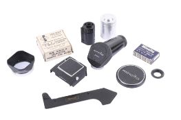 A small assortment of photographic accessories.