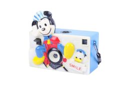 A vintage novelty 35mm Walt Disney point and shoot camera. Made by Helm Toy Corp.