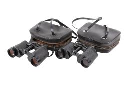 Two pairs of Carl Zeiss Jena binoculars.