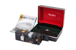 A Rollei Singapore A110 Sub-Miniture camera. Serial Number 3284229. With a Tessar 23mm f2.