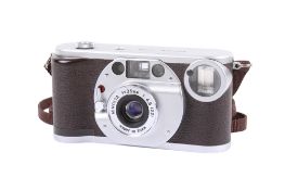 A Minolta PROD-20'S 35mm compact camera. Serial number 14084. With a Minolta 35mm f4.5 lens.
