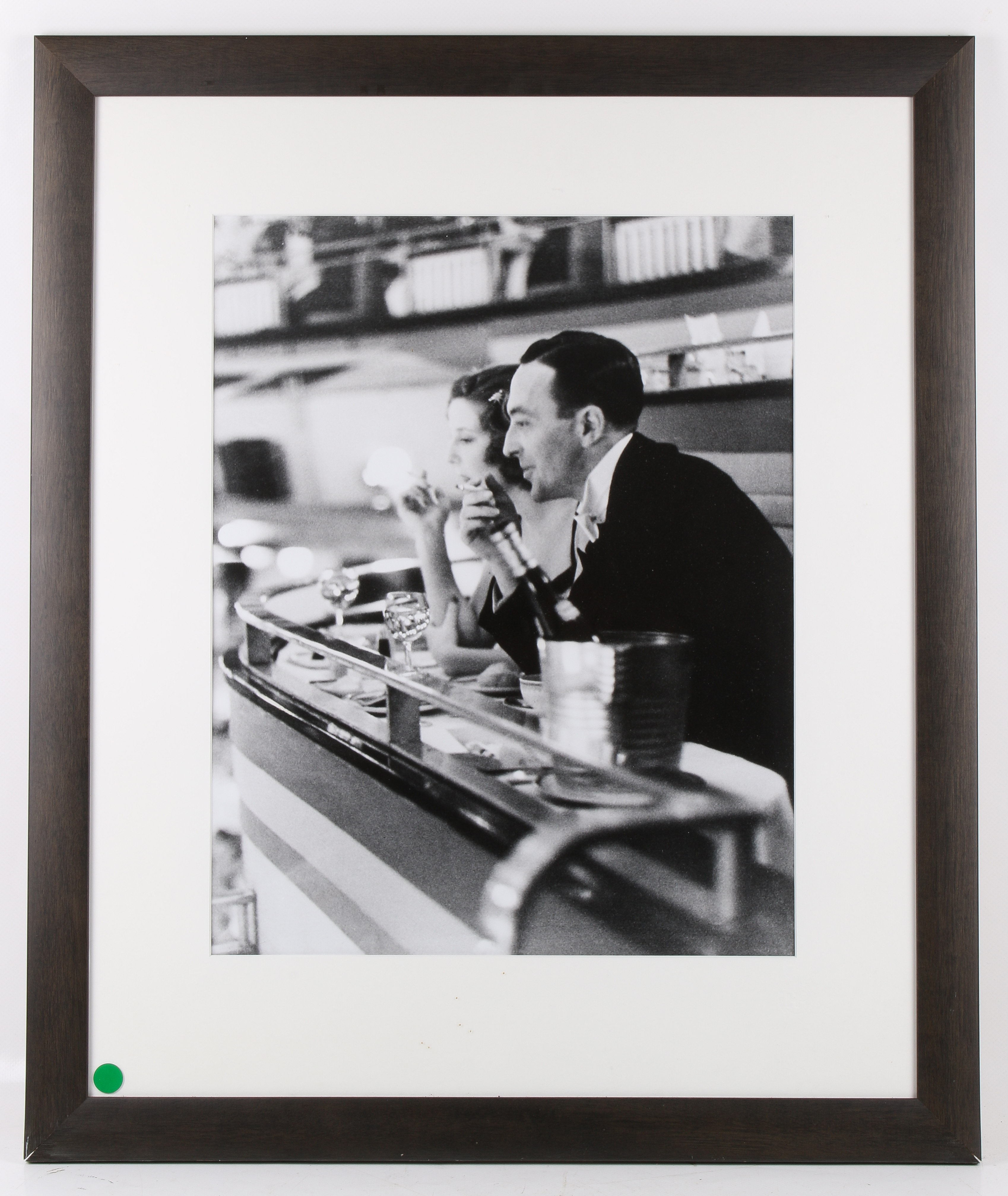 A black and white silver gelatin resin photograph of 'Dining Out'. - Image 2 of 4