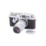 A Leitz Wetzlar Leica IIIg 35mm Rangefinder camera. 1957. Chrome. Serial number 892604.