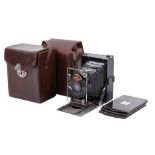 An Agfa Standard Quarter Plate folding camera. With an Agfa 10.5cm f6.