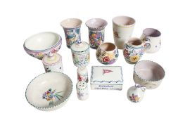 A collection of fifteen assorted mid-century Poole Pottery.