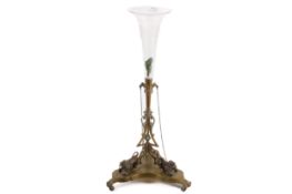 A 19th century brass epergne vase.