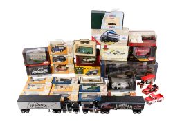 A collection of assorted brewery themed diecast vehicles, boxed.