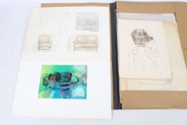 A portfolio of assorted contemporary limited edition art prints by various artists.