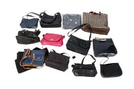 A collection of assorted pre loved women's handbags. Including Ben de Lisi and Valetina, etc.