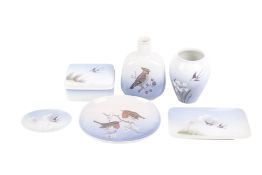 A group of six assorted Royal Copenhagen porcelain.