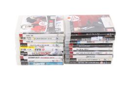 A collection of eighteen Sony Playstation PS3 games.