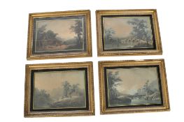 A set of four 19th century prints in matching gilt frames.