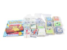 A collection of Pokemon cards.