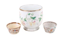 A group of three assorted ceramic items.