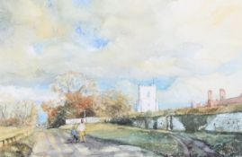 Dinton, Buckinghamshire - 'Autumn', watercolour.