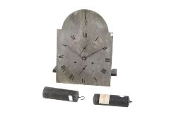 A longcase clock mechanism. Engraved 'James Purley, Newingtorn, Surrey'.