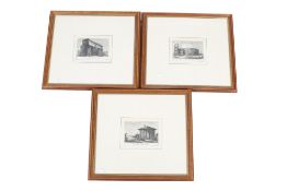Three 19th century engravings of Italian monuments.
