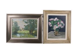 Two paintings by John Whitall (British, born 1947), oil on board.