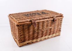 Fortnum and Mason wicker hamper in original cardboard box.