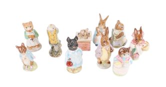 A collection of ten assorted Beswick Beatrix Potter character figures. Including Pig-Wig, Mr.