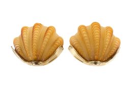 A set of two Art Deco style wall lights.