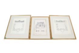 Three architect related prints.