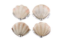 A set of four Art Deco style wall lights.