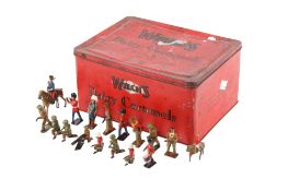 A small collection of lead figures.