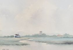 Godfrey Sayers (20th century) - 'Norfolk Scene' - watercolour.