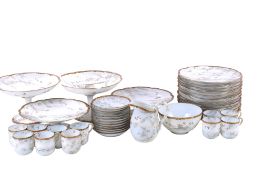 A vintage Japanese porcelain tea set (AF). Including cups, plates and saucers, etc.