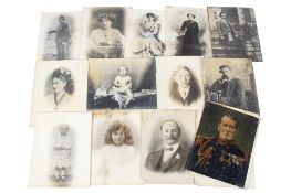 A collection of vintage portrait photographs on canvas. Including a Policeman 35cm x 46cm, etc.