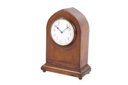 Edwardian inlaid mahogany cased mantel clock.