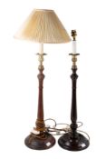 Pair of matched candlestick type table lamps.
