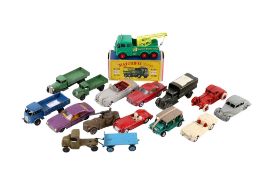 A collection of diecast model vehicles.