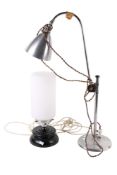 Two vintage desk lamps.