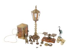 A collection of assorted metalware.