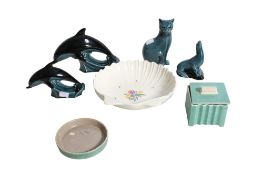 A group of seven assorted Poole Pottery.