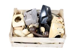 A large crate of BT GPO 746 telephone parts. Including wall mounted examples.