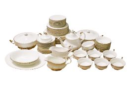 Royal Albert Val D'or white china dinner service.