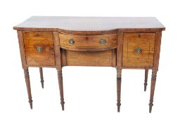 A Georgian mahogany breakfront sideboard.