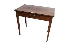 A late Georgian early Victorian mahogany side table.
