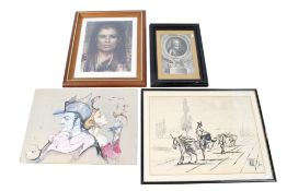 A group of four assorted prints.