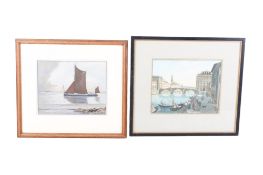 Two 19th and 20th century watercolour paintings.