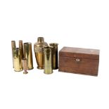 A collection of assorted Trench Art and brass cartridge shells,