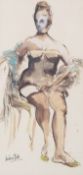 20th century watercolour.- 'Seated Woman'.